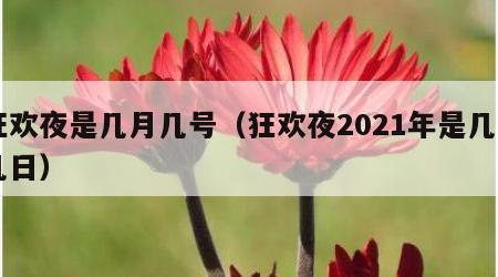 狂欢夜是几月几号（狂欢夜2021年是几月几日）