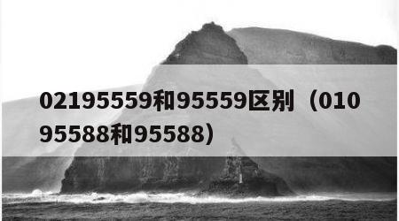 02195559和95559区别（01095588和95588）