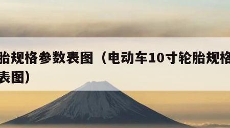 轮胎规格参数表图（电动车10寸轮胎规格参数表图）