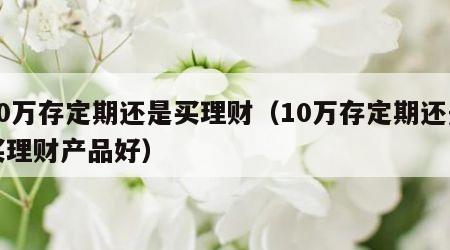 10万存定期还是买理财（10万存定期还是买理财产品好）