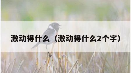 激动得什么（激动得什么2个字）