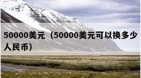 50000美元（50000美元可以换多少人民币）