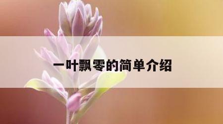 一叶飘零的简单介绍