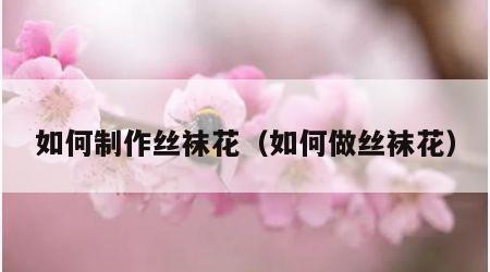 如何制作丝袜花（如何做丝袜花）