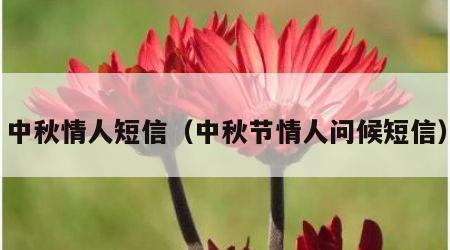 中秋情人短信（中秋节情人问候短信）