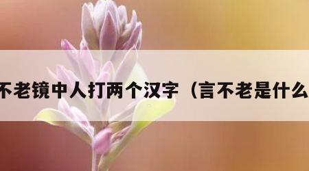 言不老镜中人打两个汉字（言不老是什么字）