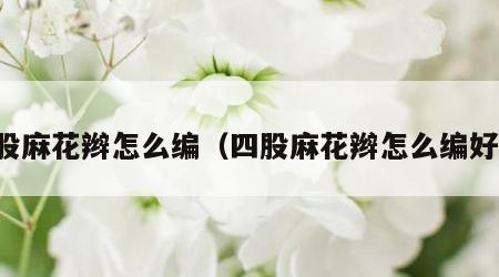 四股麻花辫怎么编（四股麻花辫怎么编好看）