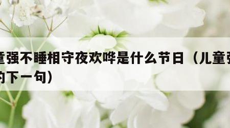 儿童强不睡相守夜欢哗是什么节日（儿童强不睡的下一句）