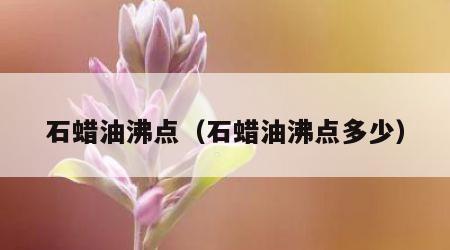 石蜡油沸点（石蜡油沸点多少）