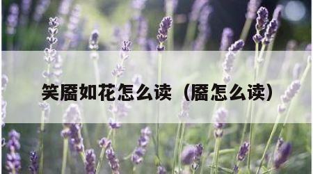 笑靥如花怎么读（靥怎么读）