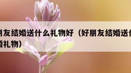 好朋友结婚送什么礼物好（好朋友结婚送什么结婚礼物）