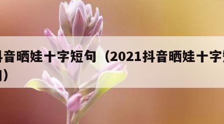 抖音晒娃十字短句（2021抖音晒娃十字短句）