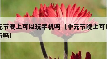 中元节晚上可以玩手机吗（中元节晚上可以出门玩吗）