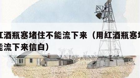 用红酒瓶塞堵住不能流下来（用红酒瓶塞堵住不能流下来信白）