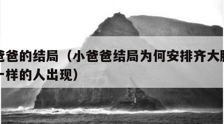 小爸爸的结局（小爸爸结局为何安排齐大胜一模一样的人出现）