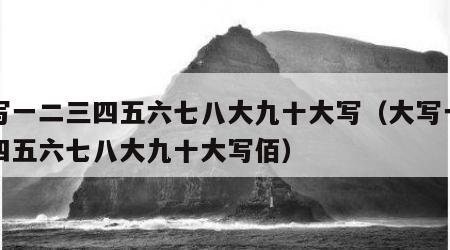 大写一二三四五六七八大九十大写（大写一二三四五六七八大九十大写佰）