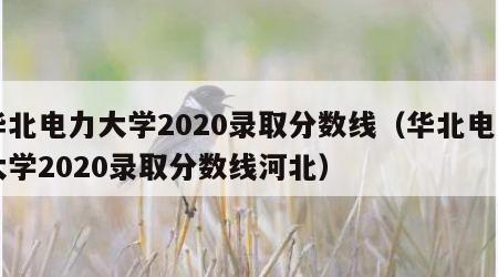 华北电力大学2020录取分数线（华北电力大学2020录取分数线河北）