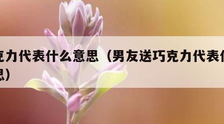 巧克力代表什么意思（男友送巧克力代表什么意思）