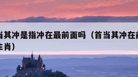 首当其冲是指冲在最前面吗（首当其冲在前面的生肖）