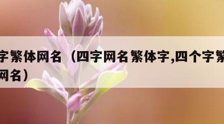 四字繁体网名（四字网名繁体字,四个字繁体字网名）