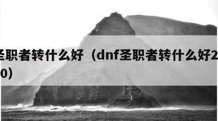 圣职者转什么好（dnf圣职者转什么好2020）