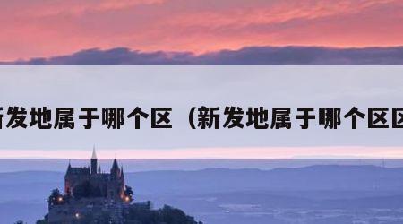 新发地属于哪个区（新发地属于哪个区区）