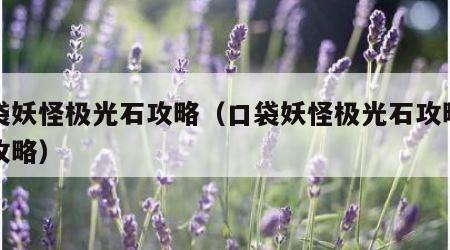 口袋妖怪极光石攻略（口袋妖怪极光石攻略图文攻略）