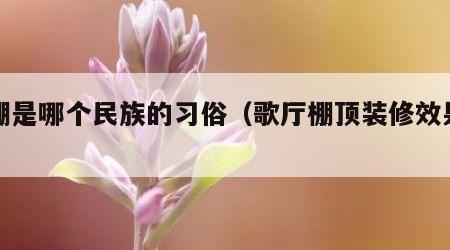 歌棚是哪个民族的习俗（歌厅棚顶装修效果图）