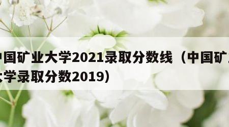 中国矿业大学2021录取分数线（中国矿业大学录取分数2019）