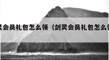 剑灵会员礼包怎么领（剑灵会员礼包怎么领取）