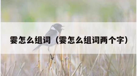 霎怎么组词（霎怎么组词两个字）