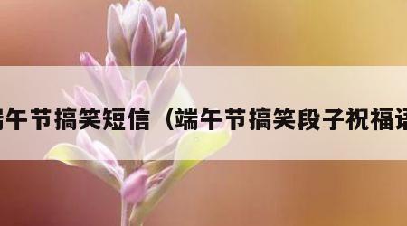 端午节搞笑短信（端午节搞笑段子祝福语）