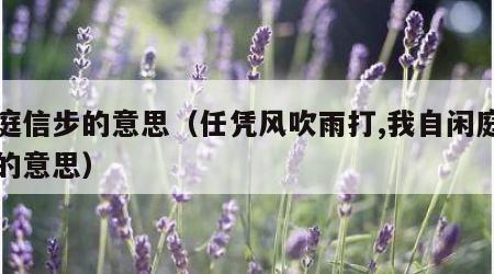 闲庭信步的意思（任凭风吹雨打,我自闲庭信步的意思）