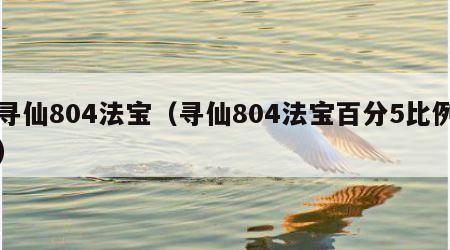 寻仙804法宝（寻仙804法宝百分5比例）