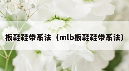 板鞋鞋带系法（mlb板鞋鞋带系法）