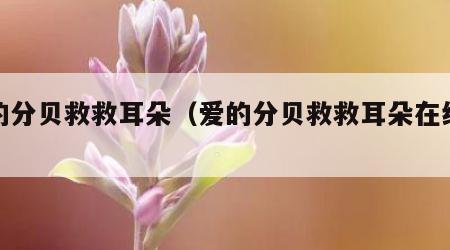 爱的分贝救救耳朵（爱的分贝救救耳朵在线观看）