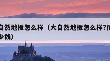 大自然地板怎么样（大自然地板怎么样?价格多少钱）