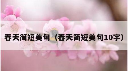 春天简短美句（春天简短美句10字）