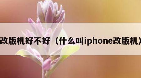 改版机好不好（什么叫iphone改版机）