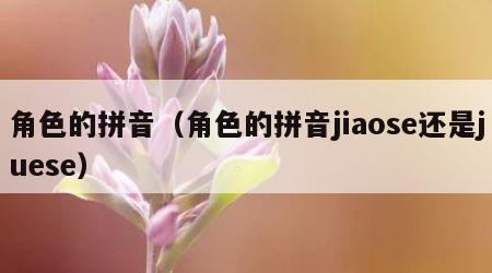 角色的拼音（角色的拼音jiaose还是juese）