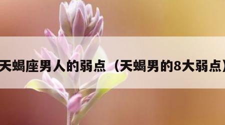 天蝎座男人的弱点（天蝎男的8大弱点）