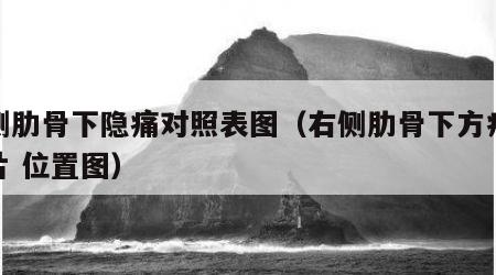 右侧肋骨下隐痛对照表图（右侧肋骨下方疼痛图片 位置图）